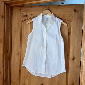 JCrew White Sleeveless Top